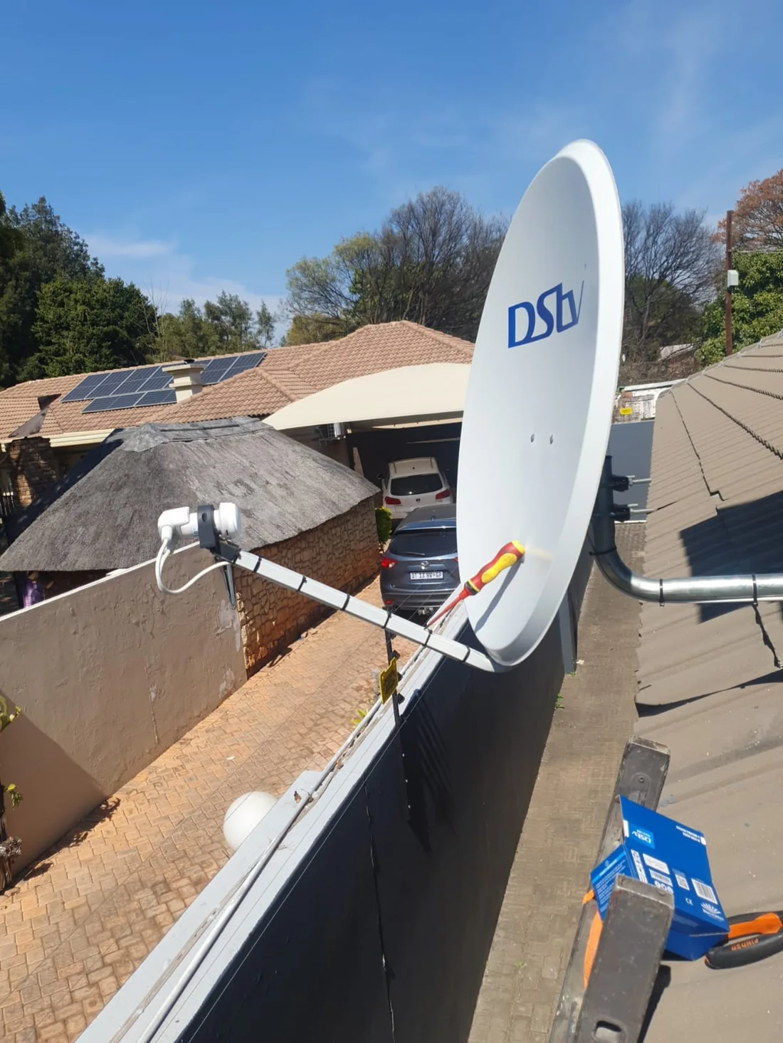 DStv dish and rooftop installation